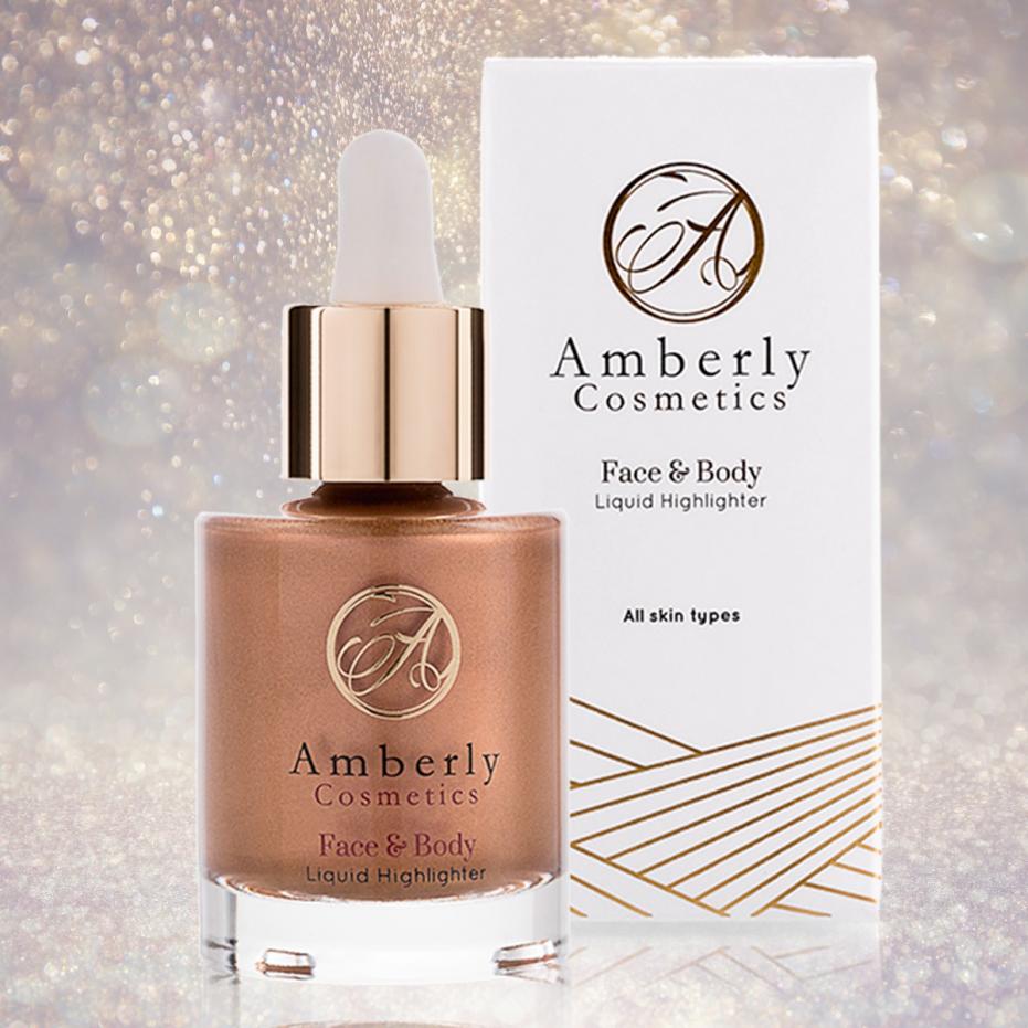 Face & Body Liquid Highlighter er en flytende gelé, som gir et fantastisk lysreflekterende resultat.